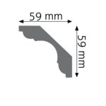 Stropná lišta hladká ULGG-03