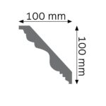 Stropná lišta hladká ULGG-04