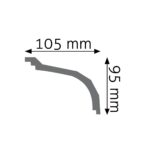 Stropná lišta hladká ULGG-05