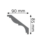 Stropná lišta hladká ULGG-08