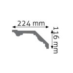Stropná lišta hladká ULGG-09