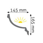 Stropná lišta hladká ULGG-14