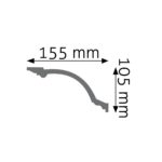 Stropná lišta hladká ULGG-19