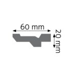 Stropná lišta hladká ULGG-23