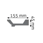 Stropná lišta hladká ULGG-26